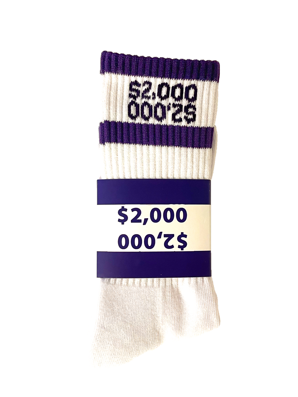 3 PACK PURPLE $2,000 MONEY SOCKS