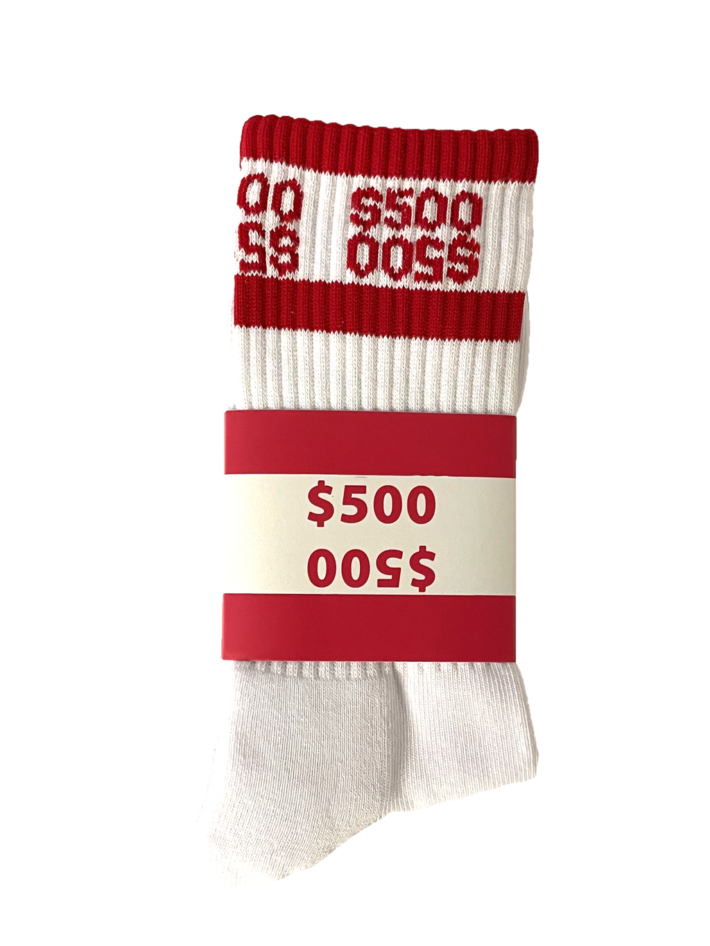 3 PACK RED $500 MONEY SOCKS