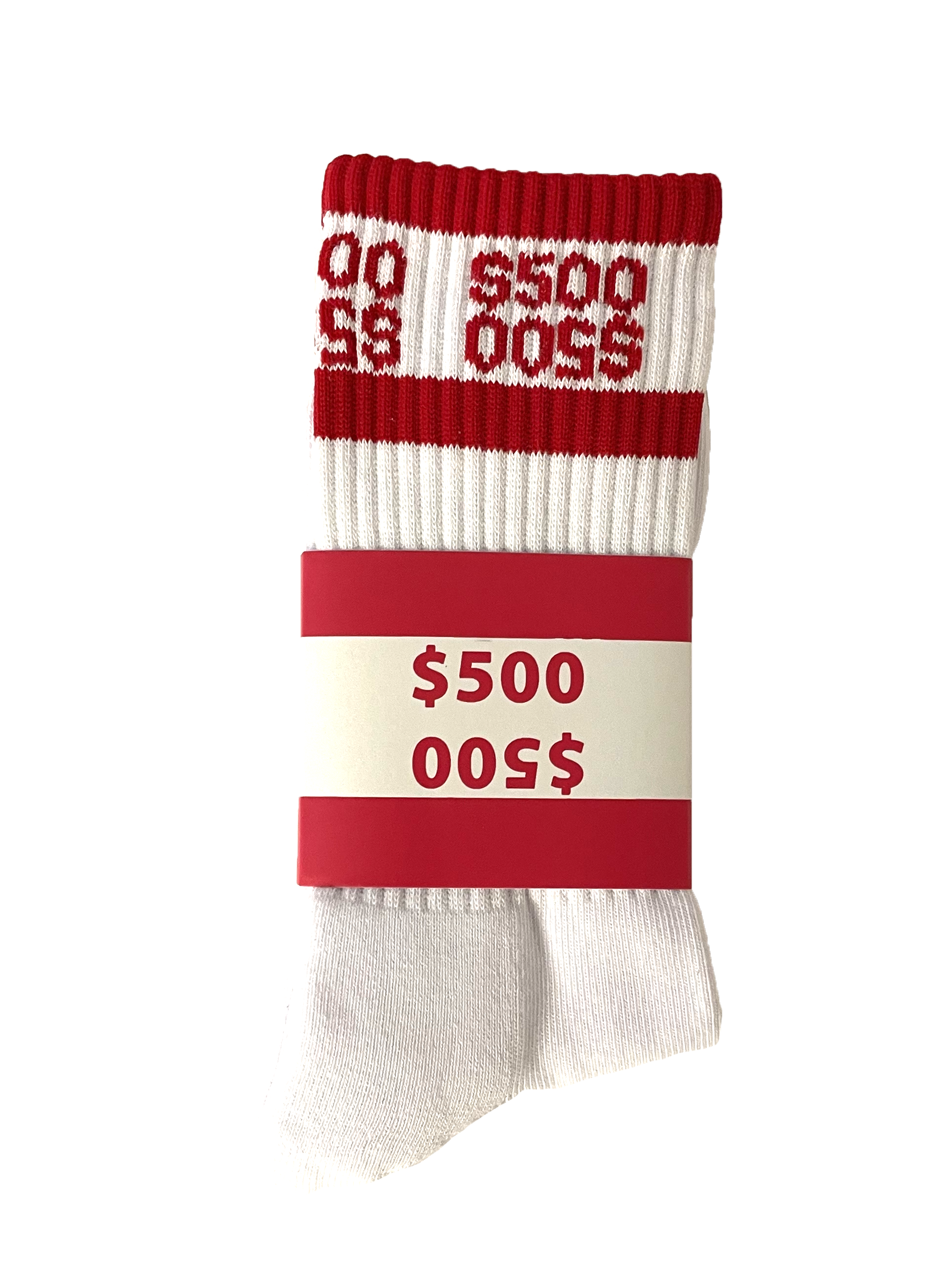 3 PACK RED $500 MONEY SOCKS