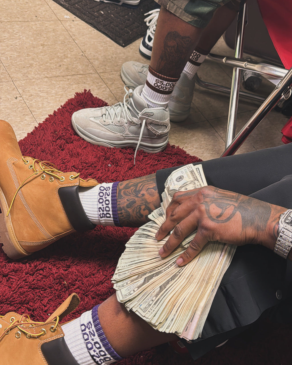 3 PACK PURPLE $2,000 MONEY SOCKS