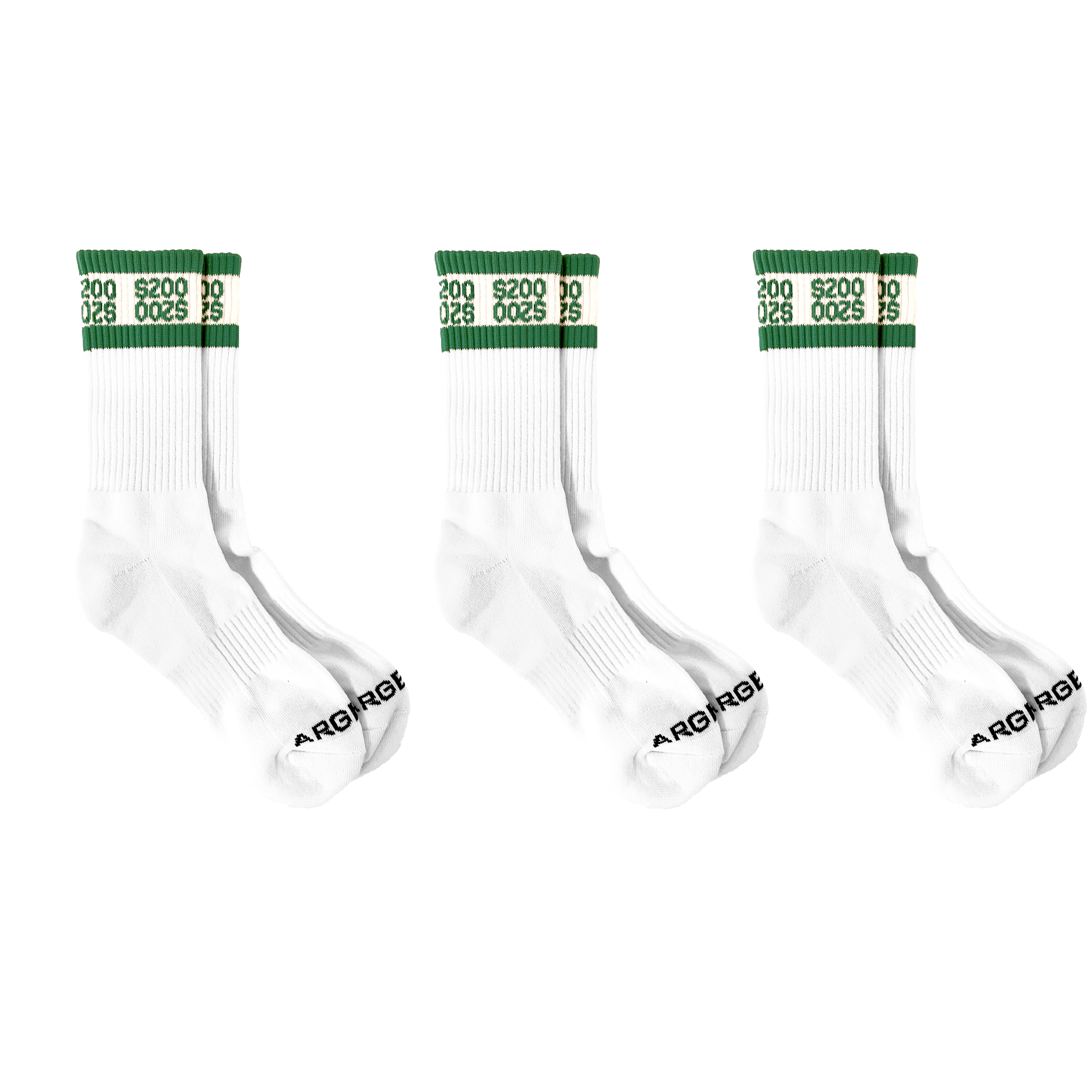 3 PACK GREEN $200 MONEY SOCKS