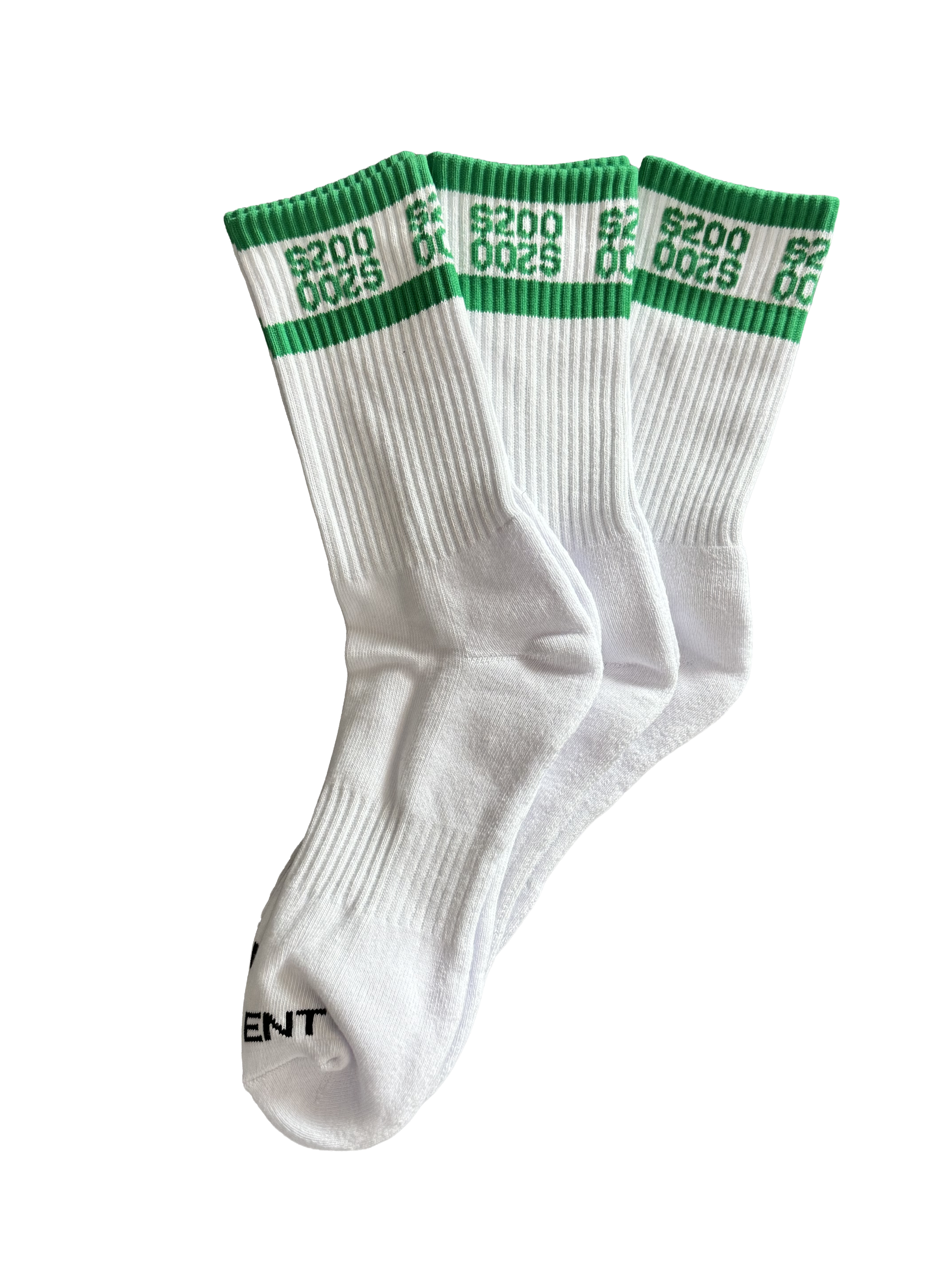 3 PACK GREEN $200 MONEY SOCKS