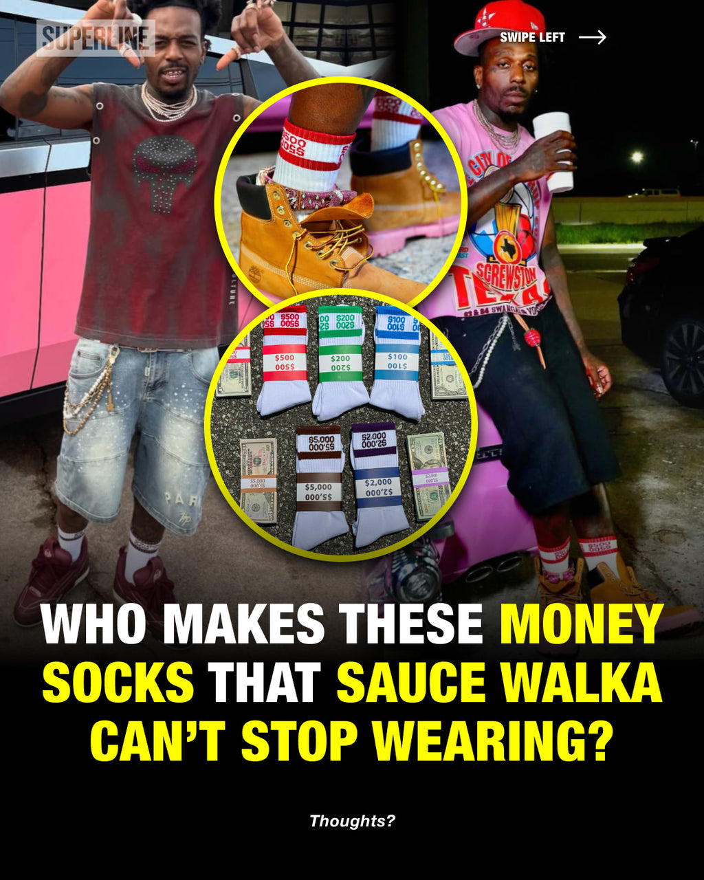 6 PACK ALL COLORS MONEY BAND SOCKS