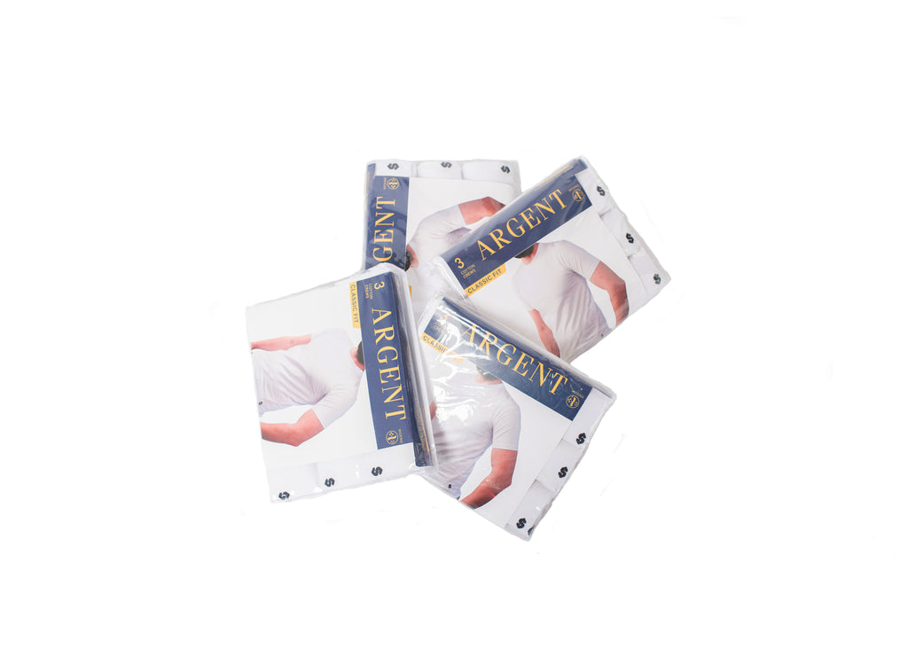 3 PACK WHITE POLO T-SHIRTS