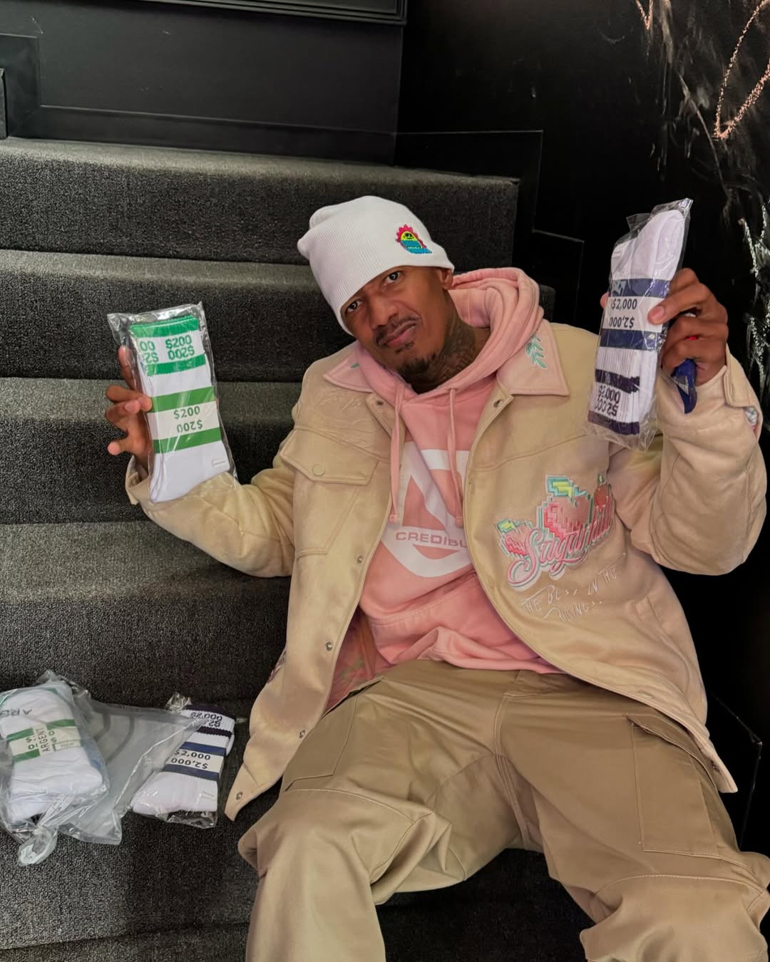 3 PACK GREEN $200 MONEY SOCKS