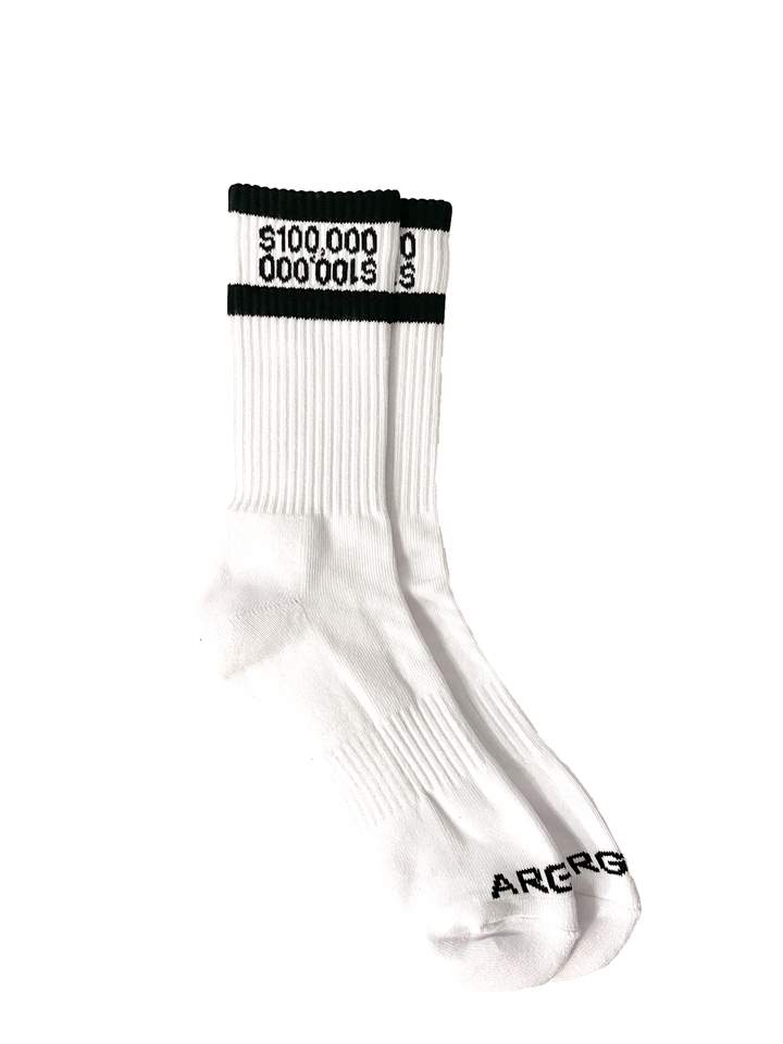 WHITE $100,000 U$D SOCKS