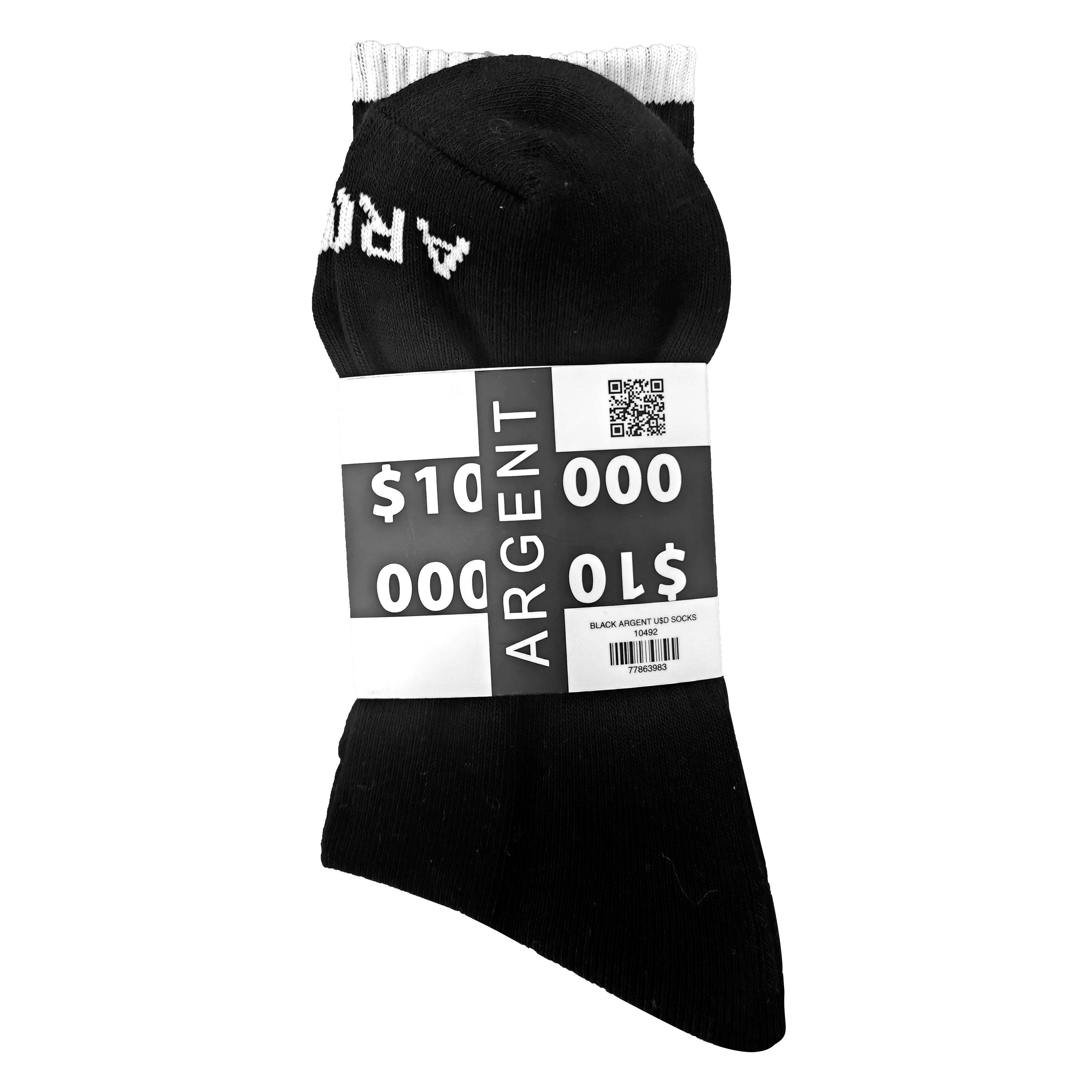 3 PACK BLACK $100,000 MONEY SOCKS