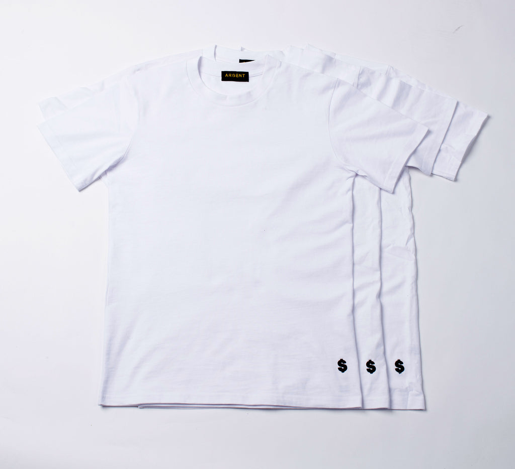 3 PACK WHITE POLO T-SHIRTS