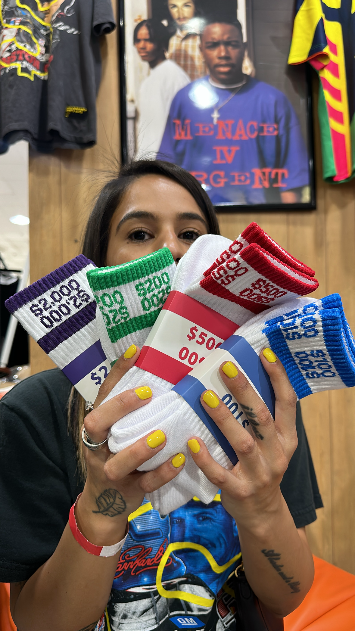 6 PACK ALL COLORS MONEY BAND SOCKS